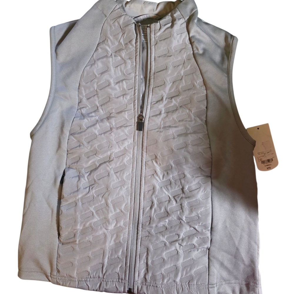 Xersion Women's Light Gray Quilted Vest X-Small - Picture 2 of 5